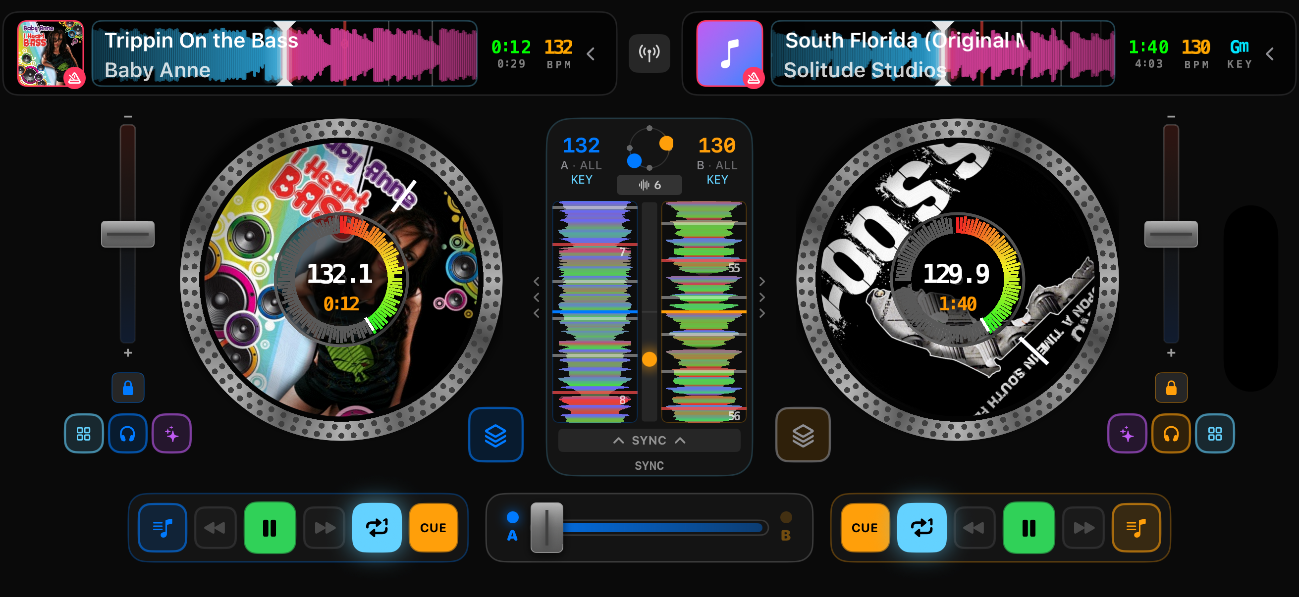 Tremor waveform showing beat grid with beat markers